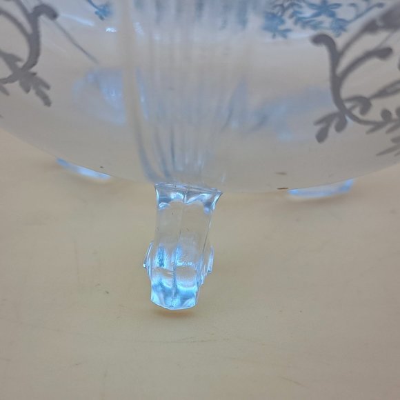 Glass Bowl With Silver Overlay - Picture 6 of 11